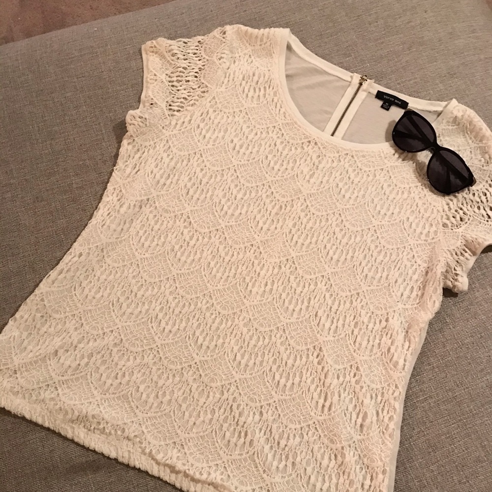 Lace White Shirt X-Large